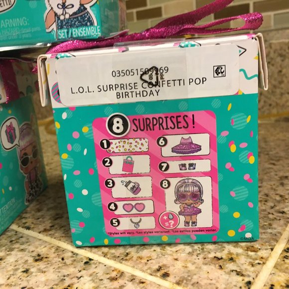 Set of 3 LOL Surprise Confetti Pop Birthday Collectible Doll 8 Surprises - Picture 4 of 4